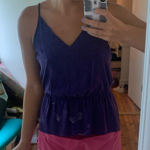 AMANDA UPRICHARD SIZE MEDIUM PURPLE SILK TANK